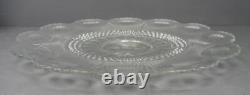 Large US Glass Manhattan Bullseye 22.5 Footed Clear Glass UNDERPLATE punch bowl