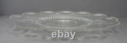 Large US Glass Manhattan Bullseye 22.5 Footed Clear Glass UNDERPLATE punch bowl