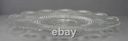 Large US Glass Manhattan Bullseye 22.5 Footed Clear Glass UNDERPLATE punch bowl