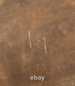 Large Vintage Heisey Pedestal Punch Bowl Set With 10 Glasses Signed