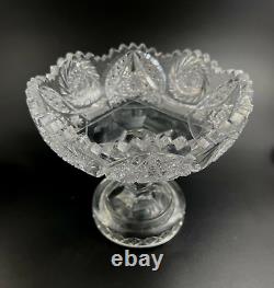 Laurel Cut Glass ABP American Brilliant NO PEG 2-Piece Footed Base & Punch Bowl