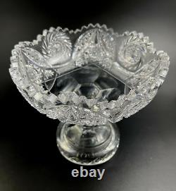 Laurel Cut Glass ABP American Brilliant NO PEG 2-Piece Footed Base & Punch Bowl