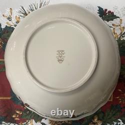 Lenox Winter Greetings Holiday Punch Bowl/Ladle+10 Glass Cups-Festive Cardinal