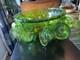 Lime Green Carnival Glass Indiana Princess 24pc Punch Set Bowl Cups Hooks
