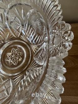 Lovely Large American Brilliant Punch Bowl