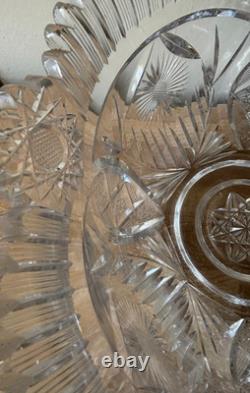 Lovely Large American Brilliant Punch Bowl
