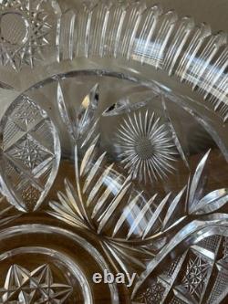 Lovely Large American Brilliant Punch Bowl