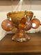 MARIGOLD, CARNIVAL GLASS, EARLY, 1900's, IMPERIAL GRAPE, 8 PCE, PUNCH BOWL+CUPS