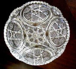 MASSIVE Clark signed Alford Clear Channel Circles Bowl MARLBOROUGH pattern 1905