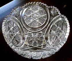 MASSIVE Clark signed Alford Clear Channel Circles Bowl MARLBOROUGH pattern 1905