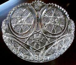 MASSIVE Clark signed Alford Clear Channel Circles Bowl MARLBOROUGH pattern 1905