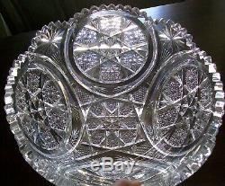 MASSIVE Clark signed Alford Clear Channel Circles Bowl MARLBOROUGH pattern 1905