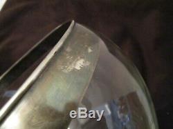 MCM Dorothy Thorpe Roly Poly sterling silver rim Punch Set Bowl 10 Glasses Vtg