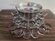 MCM Dorothy Thorpe Style Silver Fade Punch Bowl 18 Roly Poly Glasses & Caddy