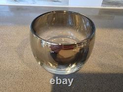 MCM Dorothy Thorpe Style Silver Fade Punch Bowl 18 Roly Poly Glasses & Caddy