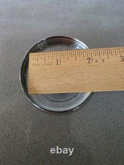 MCM Dorothy Thorpe Style Silver Fade Punch Bowl 18 Roly Poly Glasses & Caddy