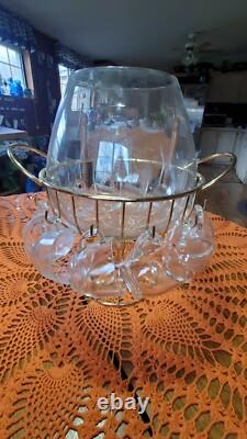 MID Century Modern Punch Bowl MCM Federal Glass Punch Bowl