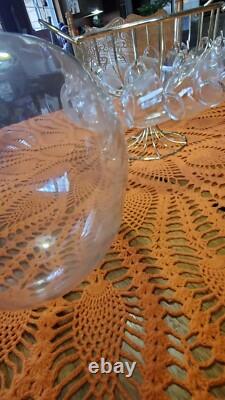 MID Century Modern Punch Bowl MCM Federal Glass Punch Bowl