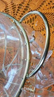 MID Century Modern Punch Bowl MCM Federal Glass Punch Bowl