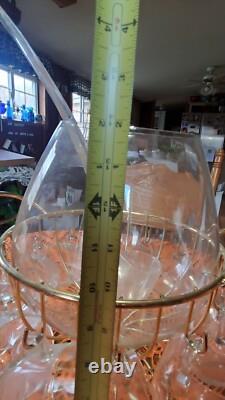 MID Century Modern Punch Bowl MCM Federal Glass Punch Bowl