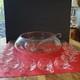 MODERNO-EXQUISITE, Hand Blown Punch Bowl Set-12 Cups- Vtg(S4)
