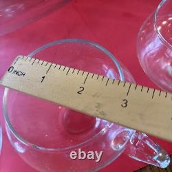 MODERNO-EXQUISITE, Hand Blown Punch Bowl Set-12 Cups- Vtg(S4)