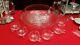 MODERNO Punch Bowl 12 Cups Ladle 14 Piece RIEKES CRISA MODERNO Blown Glass