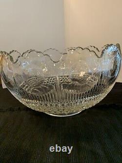 Manhattan 1910 LE SMITH 1955 Punch Bowl Scalloped Edge 14 Mid Century 24 Cups