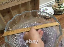 Manhattan US Glass, RARE, Antique Punch bowl AND 10 Cups SET excellent