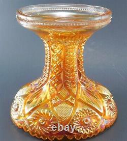 Marigold Imperial Glass Co. Hobstar Carnival Twins Punch Bowl Set Beautiful