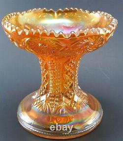 Marigold Imperial Glass Co. Hobstar Carnival Twins Punch Bowl Set Beautiful