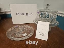 Marquis by Waterford Crystal 4 in 1 CASEY Medium Cake Plate Stand Punch Bowl