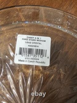 Marquis by Waterford Crystal 4 in 1 CASEY Medium Cake Plate Stand Punch Bowl
