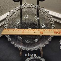 Masserini Barocco 24pc Italian Glass Punch Bowl & Serving Set Plates Bowl Bubble