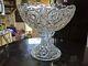 Massive Antique 20+ Cup Pressed Glass Punch Bowl on Base