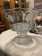 Massive Fostoria Clear Coin Glass Punch Bowl Pressed Glass Frosted Designs