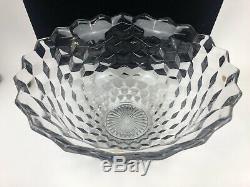 Massive Vintage Fostoria 18 Clear Glass Banquet Punch Bowl