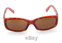 Maui Jim PUNCHBOWL Sunglasses MJ219-12 Tortoise Pink / Bronze Polar Glass Lens