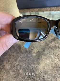 Maui Jim PUNCHBOWL Women's Black/ Blue Frame Sunglasses 219-03
