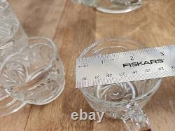 McKee Glass Aztec Pinwheel Pattern Punch Bowl with 10 Punch Cups