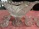 McKee the Concord Glass Punch Bowl & Cups Vintage