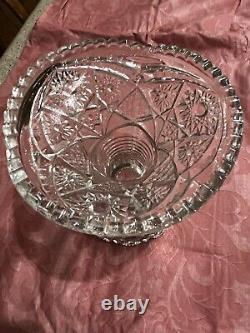 McKee the Concord Glass Punch Bowl & Cups Vintage