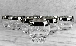 Mid-Century Chrome Lined Punch Bowl & Glasses Serving Set