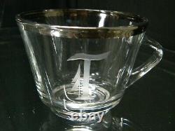 Mid Century Signed Dorothy Thorpe Silver Fade Punch Bowl Set with Glass Ladle