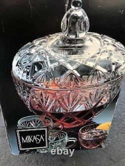 Mikasa Punch Bowl with Lid 8 Punch Cups Roxborough SA 809/951
