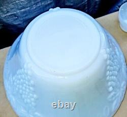 Milk Glass Punch Bowl, 11-Cups, Ladle. Vase, Fire-King Mug, Anchor Mug, Globe