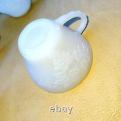 Milk Glass Punch Bowl, 11-Cups, Ladle. Vase, Fire-King Mug, Anchor Mug, Globe