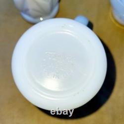 Milk Glass Punch Bowl, 11-Cups, Ladle. Vase, Fire-King Mug, Anchor Mug, Globe