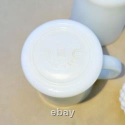 Milk Glass Punch Bowl, 11-Cups, Ladle. Vase, Fire-King Mug, Anchor Mug, Globe