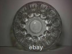 Moon and Star Glass L. E. Smith Large Heavy 12 1/2 Punch Bowl Crystal Clear